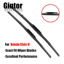 Gintor Car Wiper Front Hybrid Wiper Blades For Honda Civic 9 Hatchback Tourer Europe Model 2012 -  Windshield Windscreen 26"18" 2024 - buy cheap