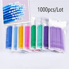 1000Pcs/bag Disposable MicroBrush Eyelashes Extension Individual Lash Removing Swab Micro Brush For Eyelash Extension Tools 2024 - купить недорого