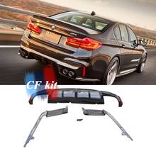 CF Kit Carbon Fiber Rear Diffuser Splitter Flaps For BMW 5 Series F90 M5 G30 Rear Lip Bumper Spoiler M Tech Car Styling 2024 - buy cheap