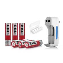 EBL 6 uds 18650 batería 3,7 V 3000mAh Li-ion + cargador de batería para 10440/14500/16340/18500/18650 baterías recargables 2024 - compra barato