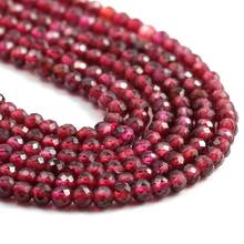 Natural Stone Beads Small Beads Faceted Garnet 2,3,4,5mm Section Loose Beads for Jewelry Making Necklace DIY Bracelet (38cm) 2024 - buy cheap
