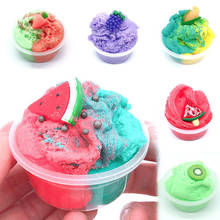 60ml Cloud Slime Glue Scented Fluffy Slime Fruit Soft Clay Supplies With Cute Charm Stress Relief Toy Kit Set For Kids Non-stick 2024 - buy cheap