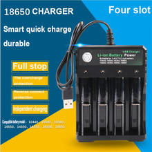 Cargador de batería Universal para baterías recargables, estación de batería recargable USB, 4 ranuras, 10440, 18350, 18650, 16340 2024 - compra barato