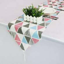 Fashion Nordic Table Runner with Tassel Printed TV Shoe Cabinet Cover for Home Party Wedding Decoration Table Flag Bed Runners 2024 - buy cheap