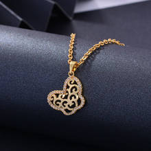 Ethiopia 24K gold color Dubai Small butterfly pendant Necklace For women African Party wedding gifts Necklace 45cm Pendant gifts 2024 - buy cheap