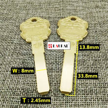 Best quality  Lock Cylinder House Home Gold blanks Locksmith Supplies Blank Keys 10pcs/lot 2024 - buy cheap