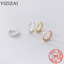 Real 925 Sterling Silver Earring Fashion Zircon Geometry Circle Ear Bone Ear Buckle Wild Trendy Female Girl Silver Ear Jewelry 2024 - buy cheap