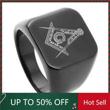 Мужское кольцо с логотипом «панк-рок» из титановой стали 2024 - купить недорого