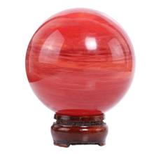 100 мм Азия красный кварцевый шар высокое качество феншуй домашний Декор шар предпочтительный 2024 - купить недорого