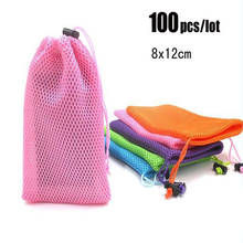 100 Pcs/lot Nylon Mesh Nets Bag Pouch Portable Bundle Pocket  Hold Carrying Holder Storage Bags Gift Wrapping Bag 2024 - buy cheap