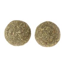 2pcs Pet Teeth Grinding Ball Natural Grass Toys for Guniea Pig Rabbit Chinchilla D08D 2024 - buy cheap