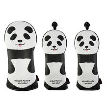 3 pces golfe headcover motorista clube, headcover golfe putter panda padrão número tag, 2024 - compre barato