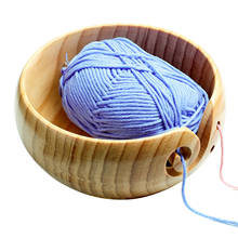 Eco-friendly Pine Yarn Storage Bowl Wood Color Knitting Crochet Wool Organizer DIY Handmade Knitting Sewing Supplies Storage 2024 - buy cheap
