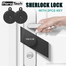 Cerradura inteligente sherlock S3 con 2 llaves, cerrojo de puerta sin llave, Bluetooth, Control inalámbrico por aplicación de teléfono 2024 - compra barato