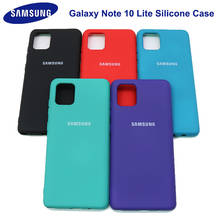 Samsung-capa de silicone líquido para smartphone, protetora de toque macio e sedoso, para samsung galaxy note 10 lite 2024 - compre barato