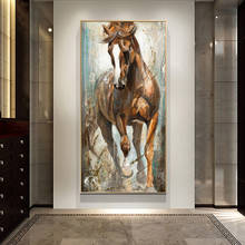 Wall Art Decoration Canvas Painting Abstract Horse Poster Print Canvas Art Animal Picture for Living Room Cuadros Home Decor 2024 - buy cheap