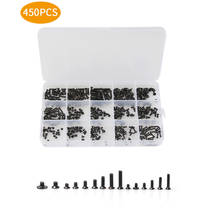 450Pcs Assorted Laptop Computer Screws Kit Assemble Fastening Flat Head Black Repair Set For IBM For Dell For Lenovo For Samsung 2024 - buy cheap