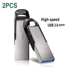 Pen drive usb 3.0 de alta velocidade 128, pen drive 2 peças gb 64gb 32gb de armazenamento 2024 - compre barato