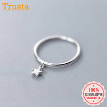 TrustDavis 100% 925 Sterling Silver Fashion Women Star Rings Opening Size 7 8 Wonderful Gift For Girls Kids Lady DA14 2024 - buy cheap