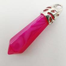 8x38MM Red Veins Carnelian Stone GEM Pillar Pendant Jewelry For Woman Gift Pendulum S221 2024 - buy cheap