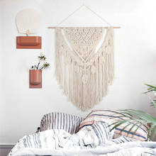 New Macrame BOHO Tapestry with Tassel Cotton Rope Handwoven Wall Hanging Tapestries for Living Room Bedroom Home Decoration 2024 - buy cheap