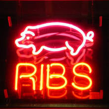 Decorative Light Pig Ribs BBQ neon Lamp Restaurant Accessories Room Beer light Enseigne Lumineuse Decorate Handmade Glass Tubes 2024 - buy cheap