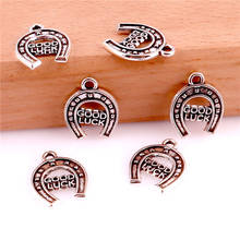 30pcs Charms Good Luck Horseshoe 18x14mm Antique Making Pendant Vintage Tibetan Silver DIY Bracelet Necklace 2024 - buy cheap