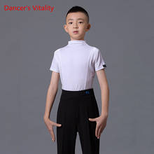 Latin Dance Clothes Boy Temperament Stand Collar Tops New Rumba Cha Cha Dancing Performance Exercise Clothes Shirt 2024 - buy cheap