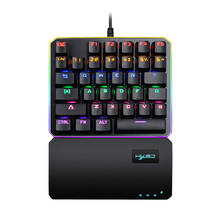 Клавиатура 35-клавишная RGB с несколькими режимами подсветки игровая клавиатура с одной рукой подходит для профессиональной механической клавиатуры teclado gamer 2024 - купить недорого