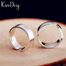 Korean Silver Color Smooth Rings For Women Engagement Jewelry Personality Exaggerated Girls Open Antique Finger Rings 2024 - buy cheap