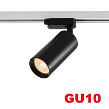 GU10 Track Light Spotlight LED Rail Lamp Spot Light Fixtures For Home Store Shop showroom black white 2wire 1 phase tracklight 2024 - buy cheap