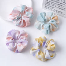 Oversized Polyester Hair Scrunchies Women Chiffon Scrunchie Elastic Hair Bands Girls Headwear Donut Grip Loop Ponytail Holder 2024 - buy cheap