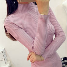 2020 Ladies half turtleneck sweaters in winter female long sleeved long sleeve head thickened slim female coat shirt 2024 - buy cheap