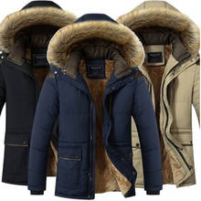 Parkas a prueba de viento para hombre, abrigo grueso de algodón, acolchado, grueso, cálido, de talla grande 5XL, para invierno 2024 - compra barato