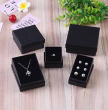 24pcs Pearl Paper Jewelry Gift Boxes Black Bracelet Box Small Jewellery Organizer Necklace Earrings Ring Box Can Custom Logo 2024 - buy cheap