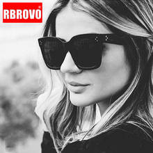 Rbrovo 2021 luxo quadrado óculos de sol mulher homem/mulher lente óculos de sol clássico vintage uv400 ao ar livre óculos de sol feminino 2024 - compre barato