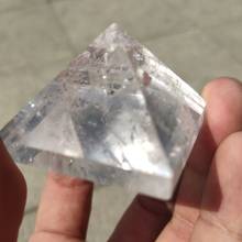 5 см натуральный прозрачный пирамида из кристалла кварца ясно Рейки Исцеление натуральный белый хрусталь Пирамида необработанный камень полировка 2024 - купить недорого