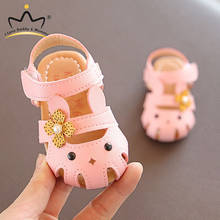 Cute Rabbit Baby Girl Sandals Soft Leather Flower Cartoon Baby Sandals Non-slip Sole Infant Girls Shoes Outdoor Baby Shoes 2024 - buy cheap