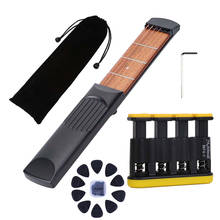 Portable 6 String 4 Fret Pocket Guitar Beginner Guitar Practice Tool Gadget  for kids and beginners 2024 - buy cheap
