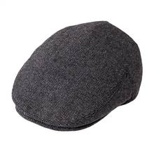 JANGOUL Flat Cap Men Autumn Wool Blend Scally Caps Herringbone Driving Hat 811 2024 - buy cheap