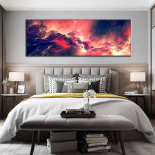 Абстрактное искусство большого размера красное облако пейзаж плакаты Картина на холсте принты Скандинавская Настенная картина для гостиной спальни Декор 2024 - купить недорого