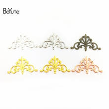 BoYuTe Wholesale 100Pcs 16*28MM European Filigree Flower Charms Decoration Metal Embellishments Diy Jewelry Materials 2024 - buy cheap