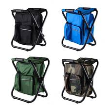 Outdoor Folding Camping Fishing Chair Stool Portable Backpack Cooler Insulated Picnic Bag Hiking Seat Table Bag Pesca 2024 - buy cheap