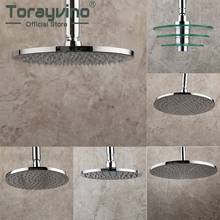 Torayvino-cabezales de ducha redondos de lluvia para baño, grifo de ducha montado en la pared, pulverizador y sin brazo 2024 - compra barato