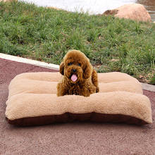 Маленький Большой зимний спальный коврик для собак, утолщенный теплый питомник для кошек и щенков, плюшевый матрас из флиса, одеяло, подушка для кошек 2024 - купить недорого