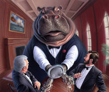 JMINE-pintura de hipopótamo 5D con diamantes, kits de punto de cruz con dibujos animados, alta calidad 2024 - compra barato