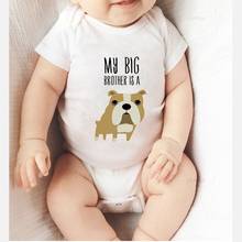 Baby Boy Winter Clothes Baby Onesie Toddler Girl Fall Clothes Cotton Boy Romper Printing My Brother Is A Dog Rompers Rompers 2024 - buy cheap