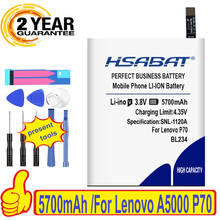 HSABAT 5700mAh BL234 мобильный телефон аккумулятор для Lenovo P70 Battery P70t P70-T 2024 - купить недорого