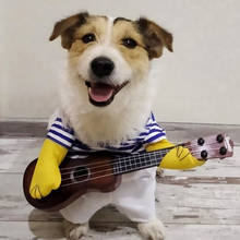 Funny Pet Guitar Player Cosplay Dog Cat Costume Guitarist Dressing Role Play Clothes Halloween Christmas Special Events Costumes 2024 - buy cheap
