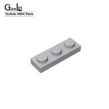 100 unids/lote de placa de ladrillo 1x3 3623 pieza corta, bloques básicos creativos DIY, bloques de construcción compatibles con partículas de ensamblaje 2024 - compra barato